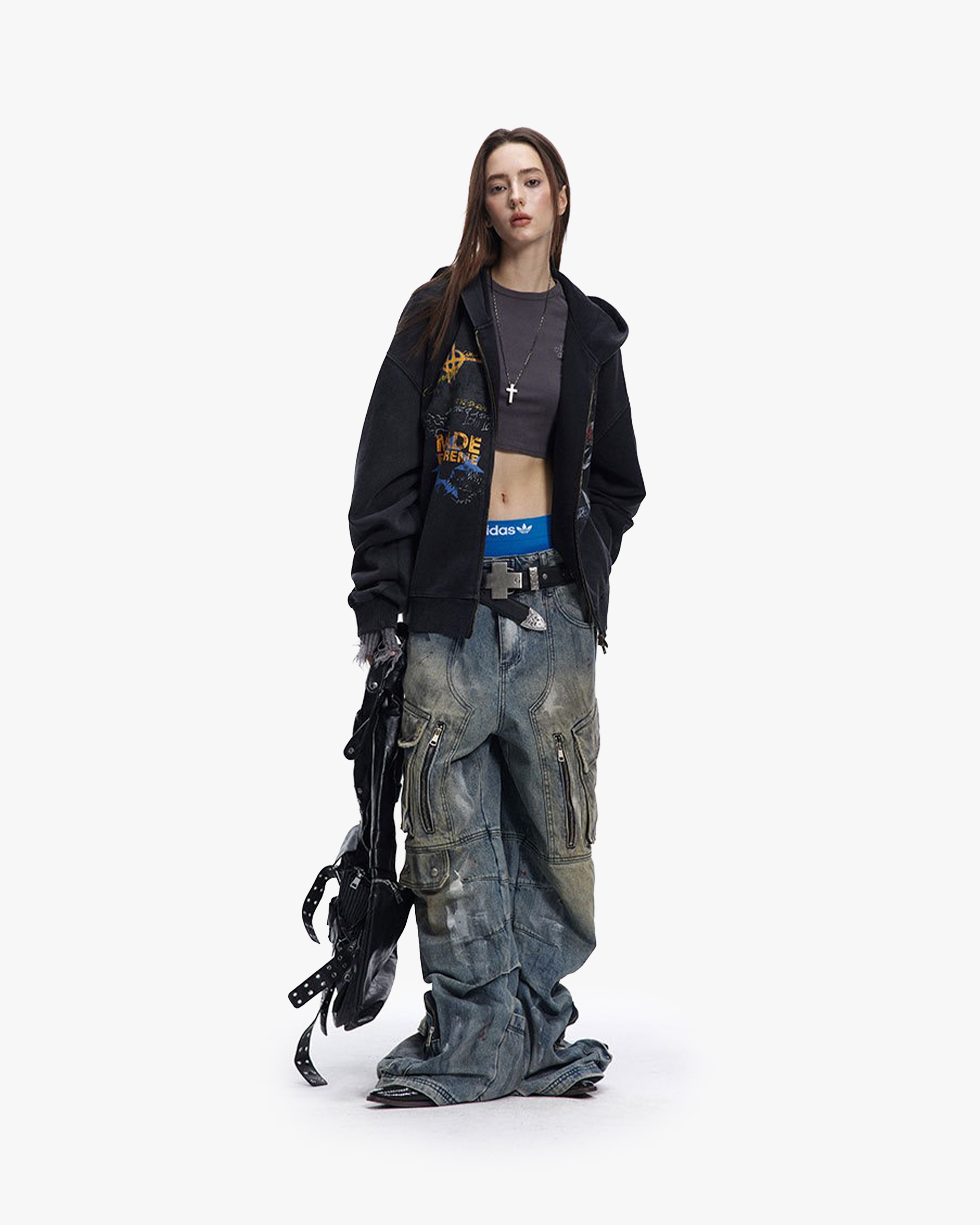 MADEEXTREME Street Hip Hoo Graffiti Hoodie for Men and Women, material detail 5